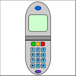 Clip Art: Basic Shapes: Cell Phone Color