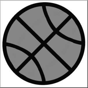 Clip Art: Basketball 2 Grayscale