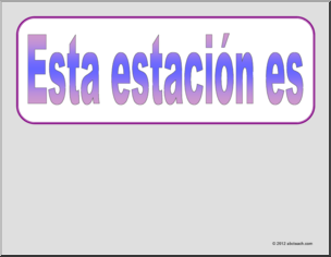 Spanish: Calendario-Esta estacion es – Seasons Cards Bulletin Board Size (color)