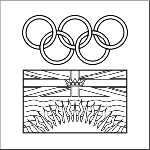 Clip Art: Winter Olympics British Columbia B&W