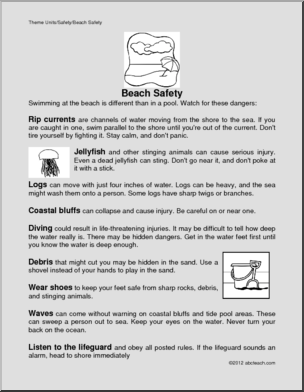 Comprehension: Beach Safety (elem)