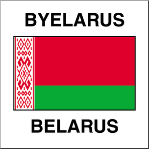 Clip Art: Flags: Belarus Color