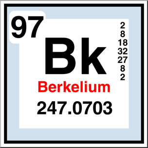 Clip Art: Elements: Berkelium Color