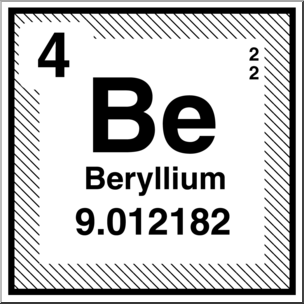 Clip Art: Elements: Beryllium B&W