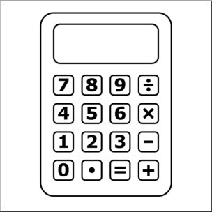 Clip Art: Calculator B&W Blank