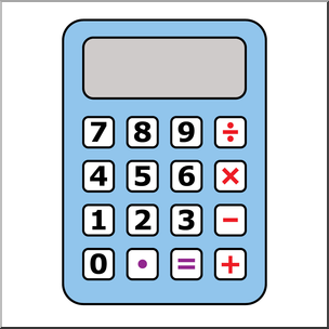 Clip Art: Calculator Color Blank