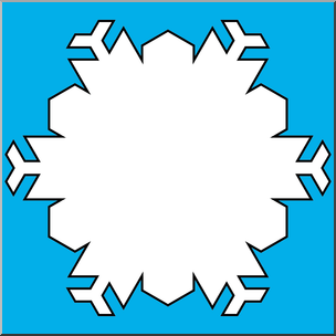 Clip Art: Blank Snowflake 2 Color