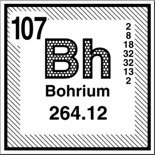 Clip Art: Elements: Bohrium B&W