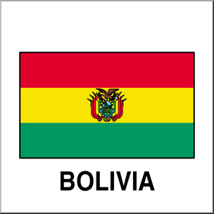 Clip Art: Flags: Bolivia Color