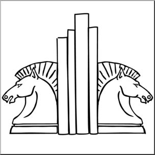 Clip Art: Bookends B&W – Abcteach