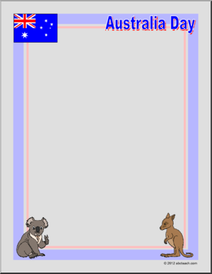 Border Paper: Australia Day (color)