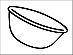 Clip Art: Basic Words: Bowl B&w Unlabeled – Abcteach