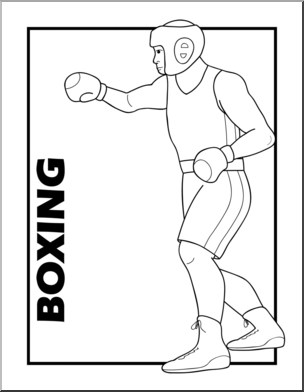 Clip Art: Boxing B&W