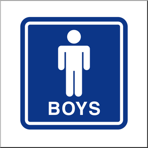 Clip Art: Signs: Restroom: Boys Color – Abcteach