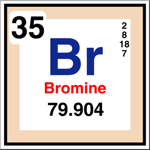 Clip Art: Elements: Bromine Color – Abcteach