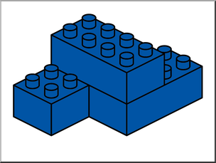 Clip Art: Blue Building Blocks Stack