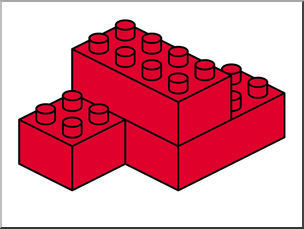 Clip Art: Red Building Blocks Stack