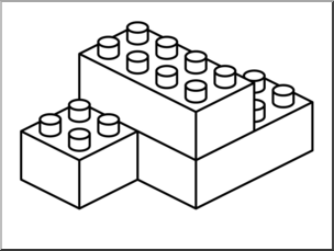 Clip Art: Building Blocks B&W – Abcteach