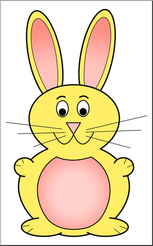 Clip Art: Cartoon Bunny 3 Color 2