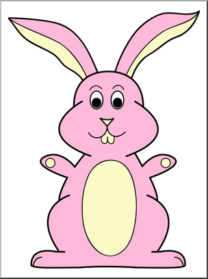 Clip Art: Cartoon Bunny 4 Color 2