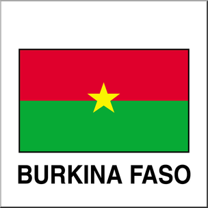 Clip Art: Flags: Burkina Faso Color