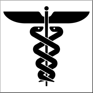 Clip Art: Caduceus B&W 1 – Abcteach