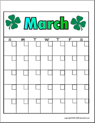 Calendar: March – Abcteach