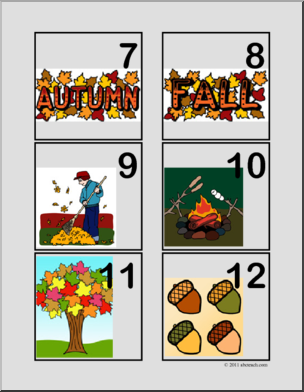 Calendar: Autumn Patterned Theme (days) (color)