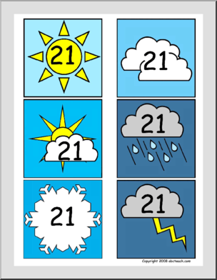 Calendar Set: Weather (21-25 )