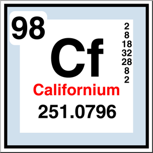 Clip Art: Elements: Californium Color