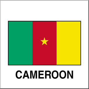 Clip Art: Flags: Cameroon Color