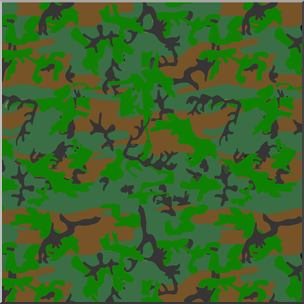 Clip Art: Camouflage 01 Color
