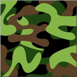Clip Art: Camouflage 03 Color