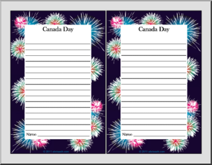 Writing Prompt: Canada Day (colorful border)