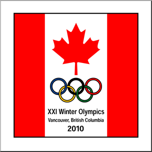Clip Art: Winter Olympics Canada 1 Color