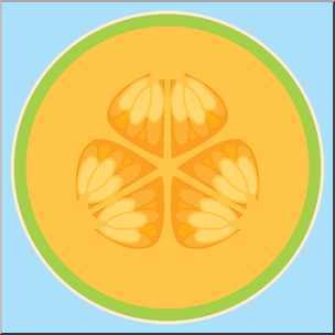 Clip Art: Fruit: Canteloupe Color
