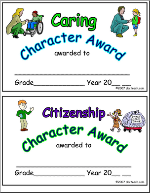 Certificate: Character Ed. – Caring, Citizenship