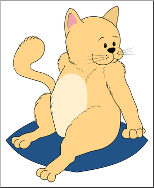 Clip Art: Cartoon Cat 2 Color