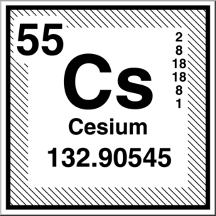 Clip Art: Elements: Cesium B&W