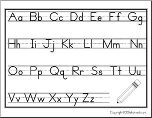 Chart: Manuscript Aa- Zz (ZB-Style Font)