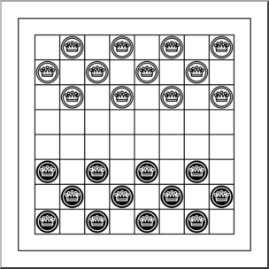 Clip Art: Checkers B&W – Abcteach