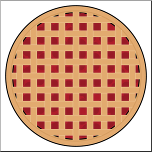 Clip Art: Pie: Cherry Color