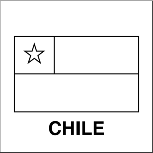 Clip Art: Flags: Chile B&W