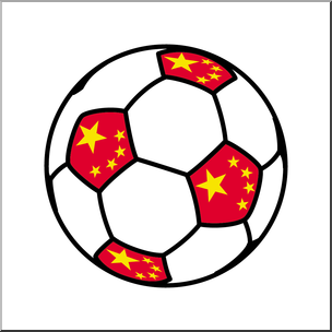 Clip Art: 2007 WC: China Soccer Ball Color 2