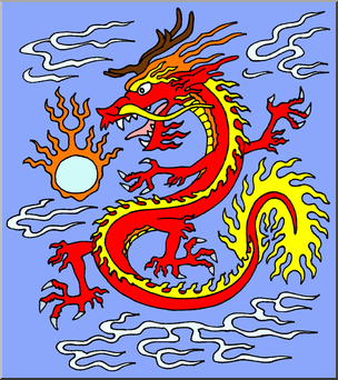 Clip Art: Chinese Dragon 1 Color 2