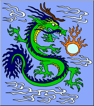 Clip Art: Chinese Dragon 2 Color 2