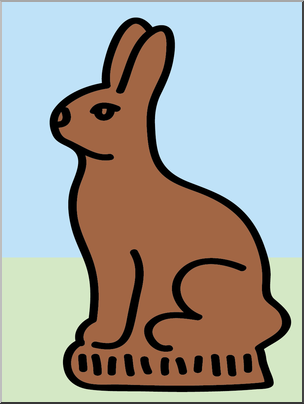 Clip Art: Chocolate Bunny Color