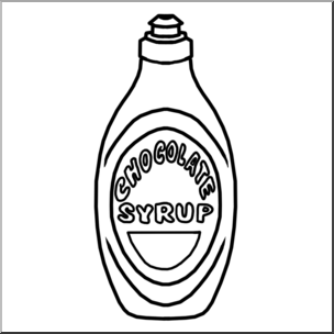 Clip Art: Chocolate Syrup B&W