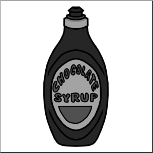 Clip Art: Chocolate Syrup Grayscale