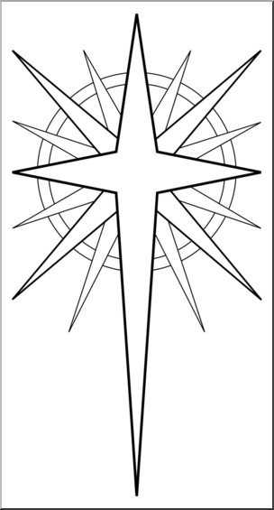 religious christmas star clipart